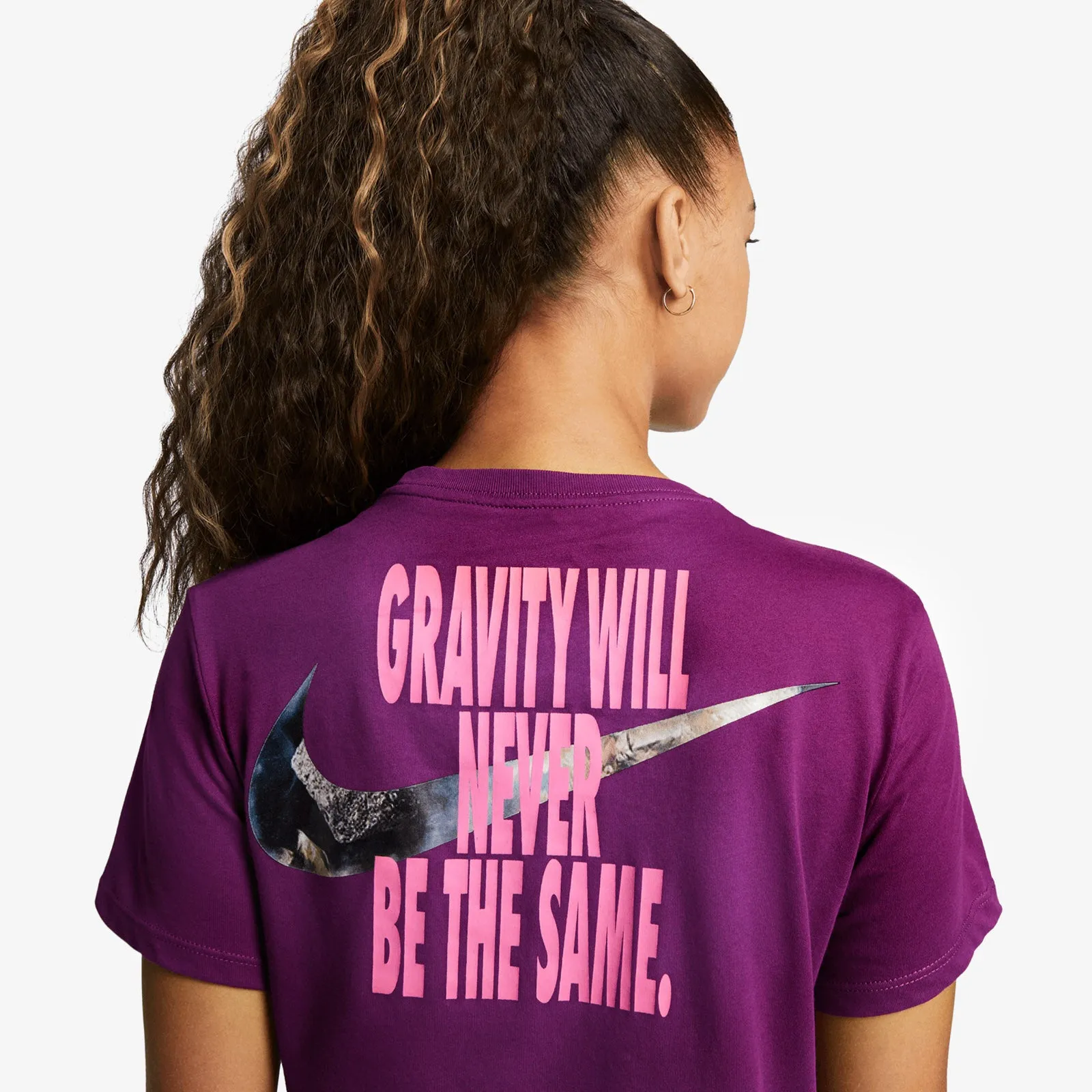 Swoosh Fly 'Gravity Will Never Be The Same' Dri-FIT Women's T-Shirt - Purple