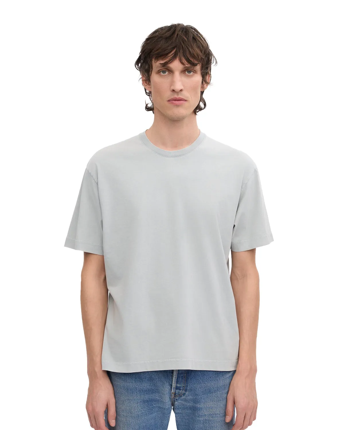 T-Shirt Oversize In Cotone Tintocapo Grigio
