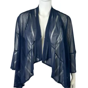Taking Shape Sheer Panel Waterfall Hemline Open Bolero - Size 22/XL