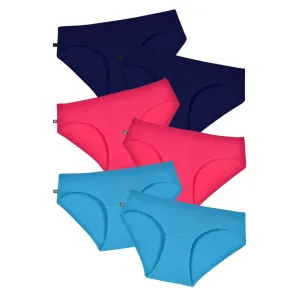Teen Cotton Panties | Mid Waist | Full Hip Coverage | No Exposed Elastic At Waist & Thigh Round | Prevents Friction | Pack Of 6