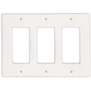 Thassos White Marble Switch Plate Cover, Polished (3 ROCKER)