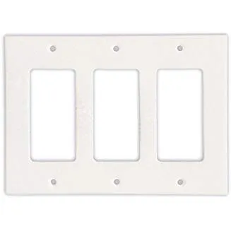 Thassos White Marble Switch Plate Cover, Polished (3 ROCKER)