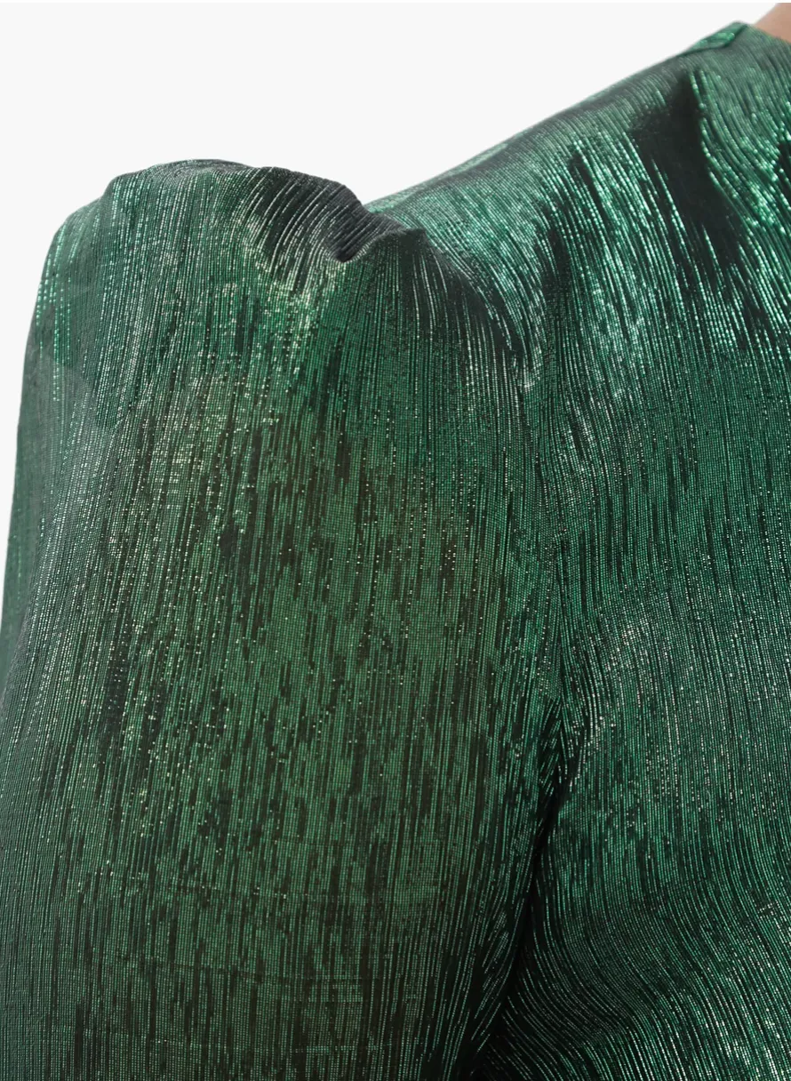 THE VAMPIRE'S WIFE The Falconetti ruffled metallic silk-blend dress
