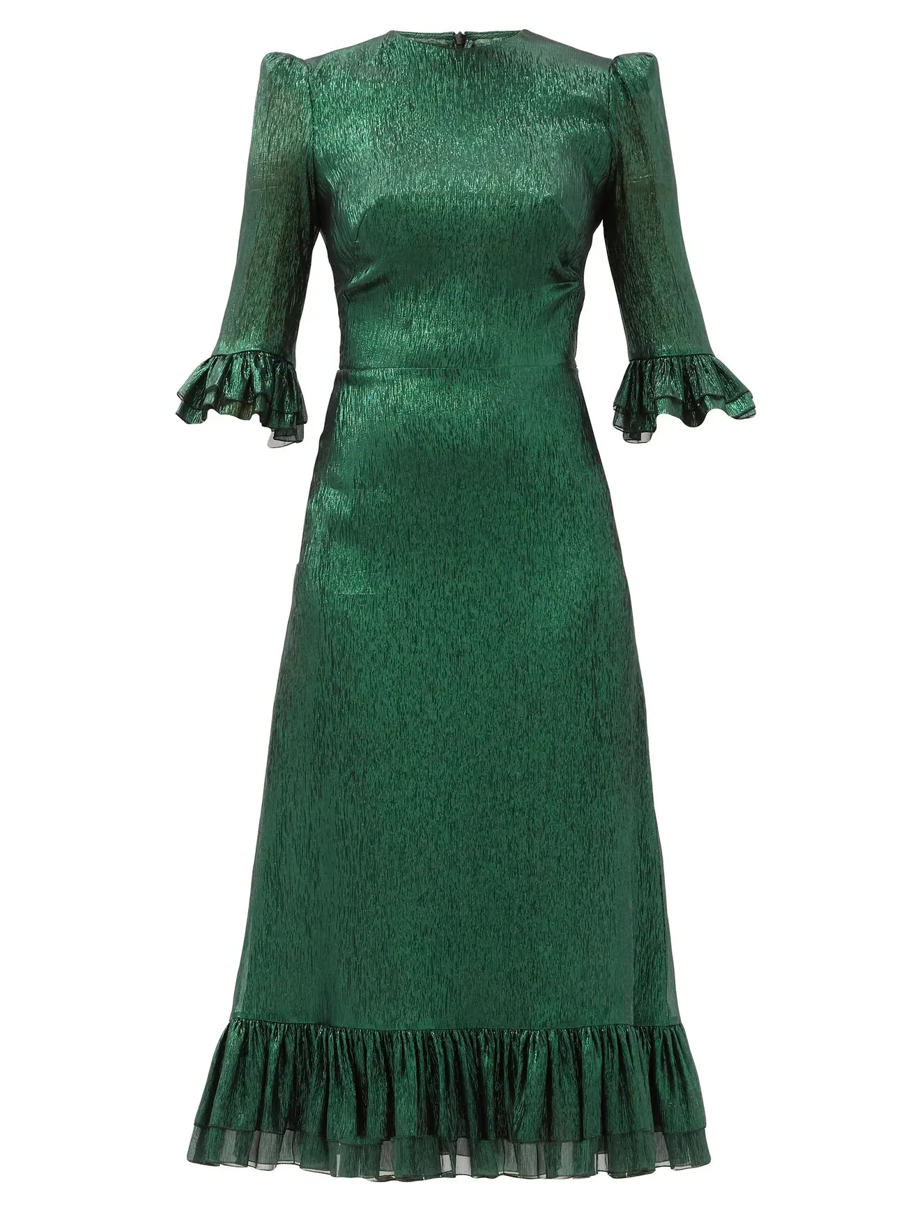 THE VAMPIRE'S WIFE The Falconetti ruffled metallic silk-blend dress