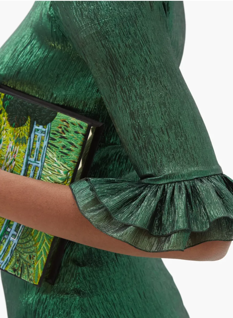 THE VAMPIRE'S WIFE The Falconetti ruffled metallic silk-blend dress