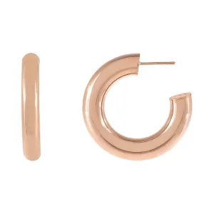 Thick Hoop Earring 14K