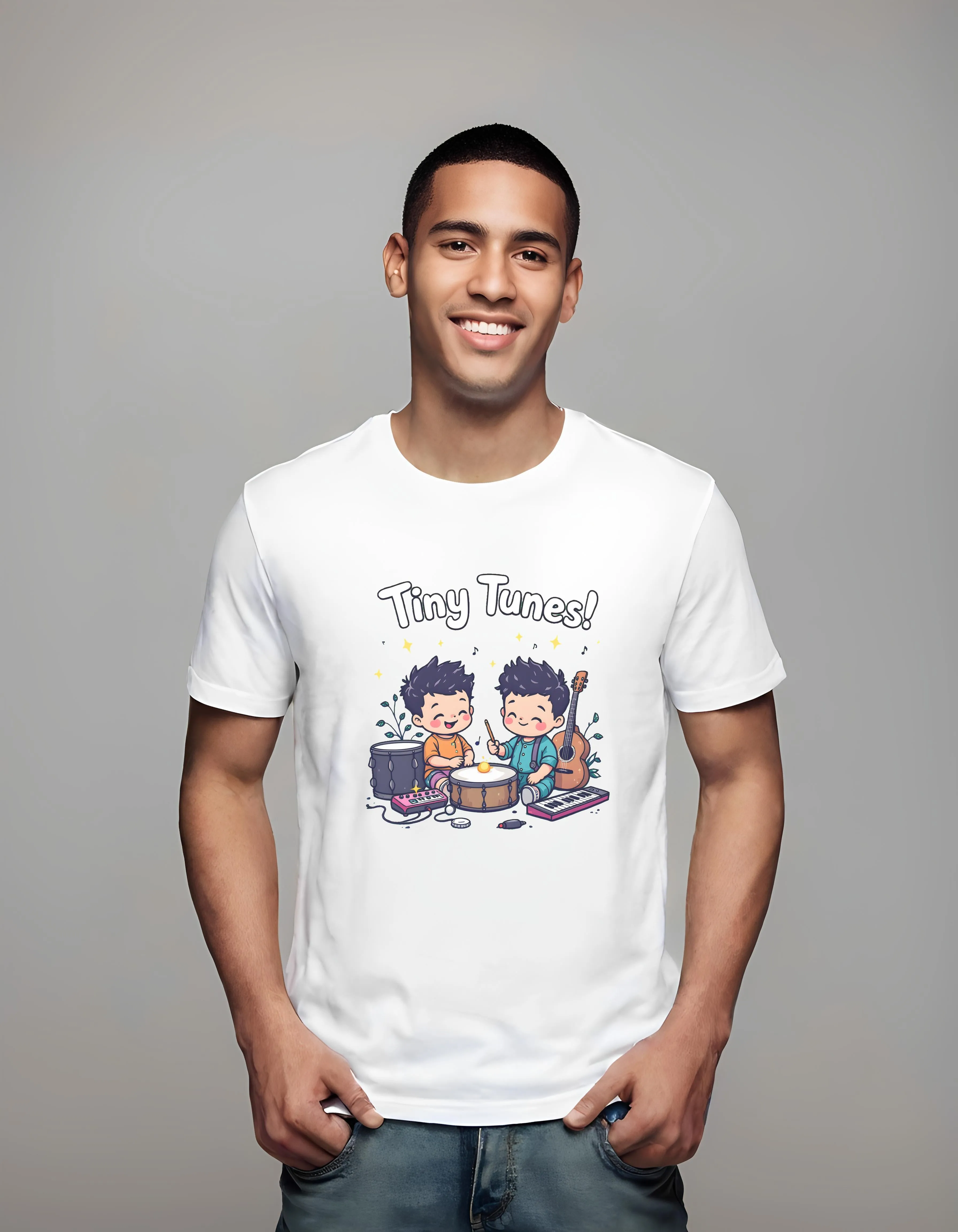 Tiny Tunes! Baby Music Illustration | Classic T-Shirt (Unisex)