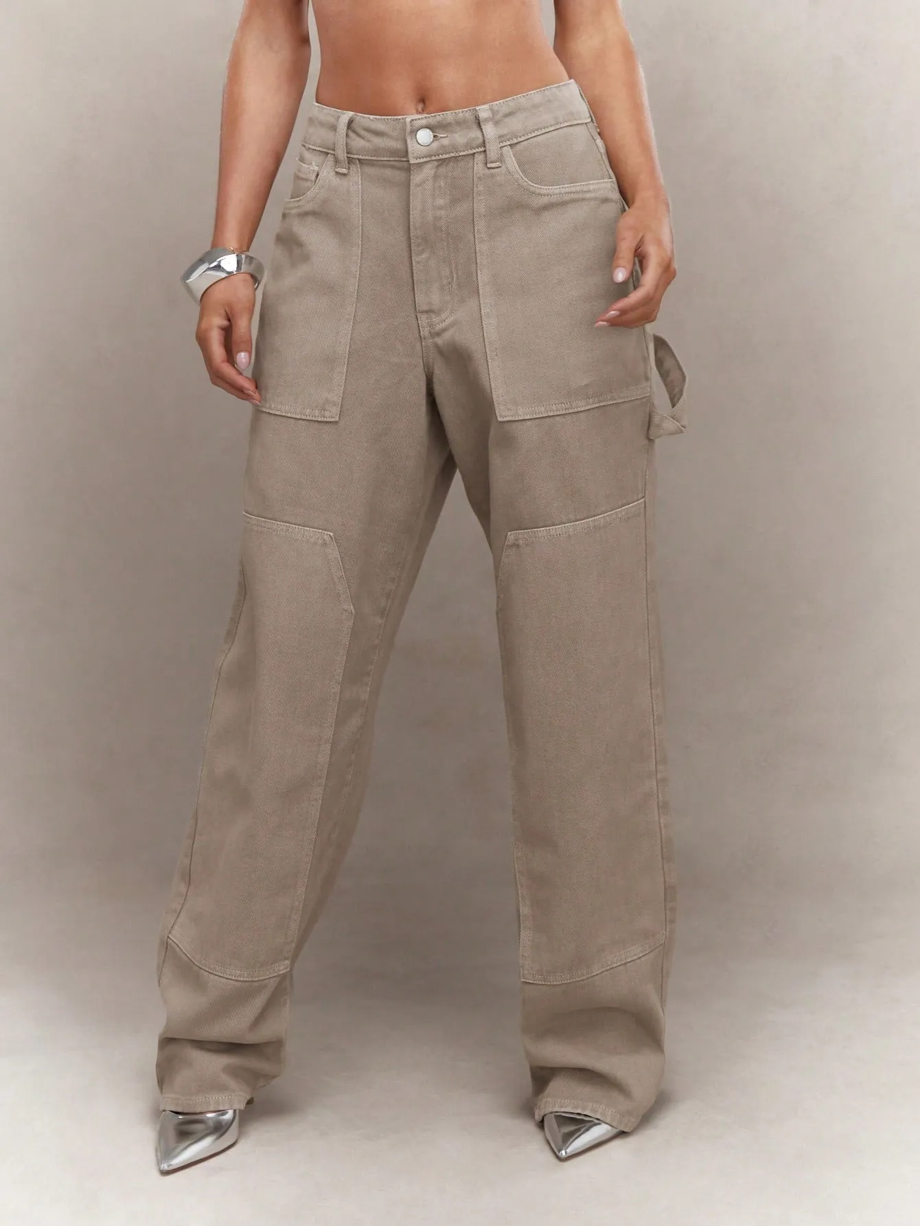 Trendy Carpenter Baggy Jeans with Utility Pockets | Stylish & Comfortable Denim