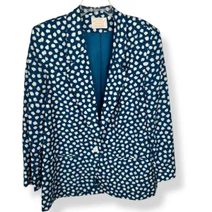 VTG 80s Pendleton Womens Blazer 16 Blue Artsy Statement Piece Eclectic Mod