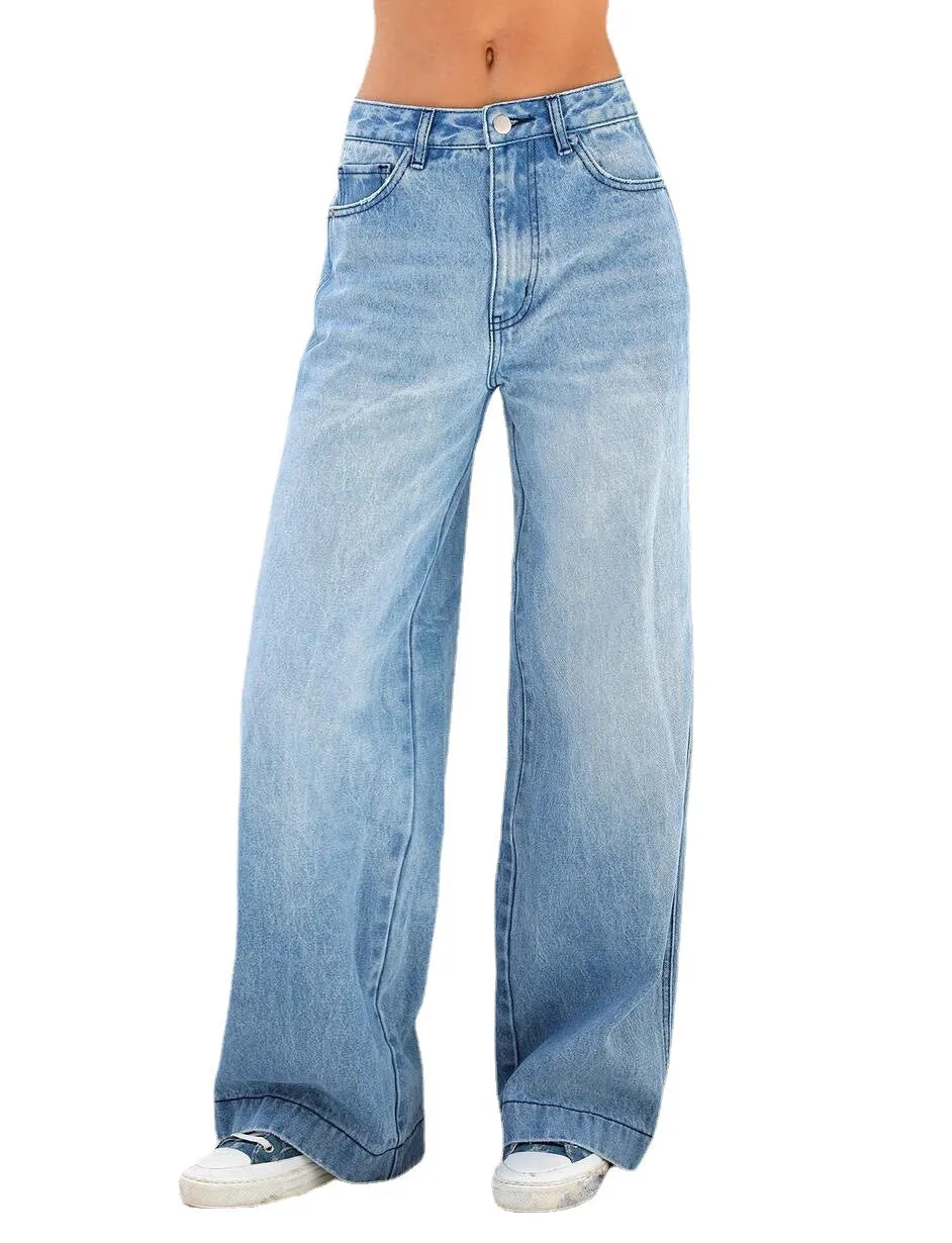 Wide Leg Flared High Waist Denim jeans