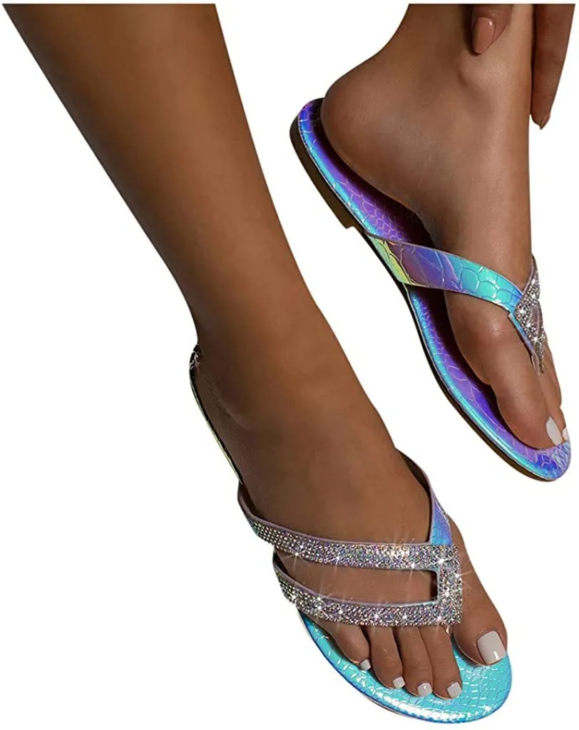 Winsummer Women's Sandals,2021 Comfy Platform Casual Sandal Shoes Summer Beach Travel Shoes Slipper Flip Flops