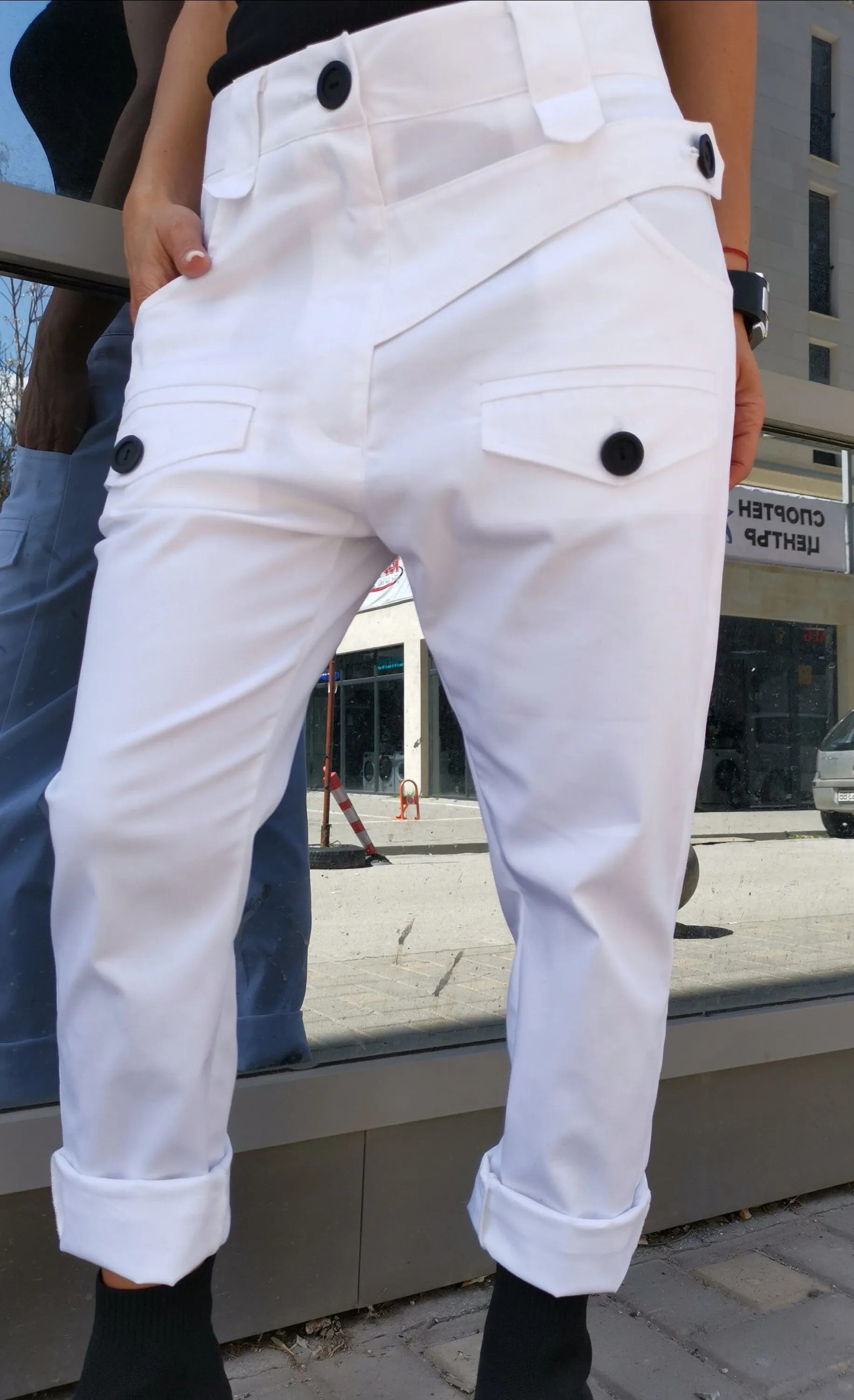 Women Harem Pants /Boyfriend Pants/Loos pants/Comfortable casual pants/Cropped Pants/Extravagant Trousers/Avant-garde Pants/Designer Pants