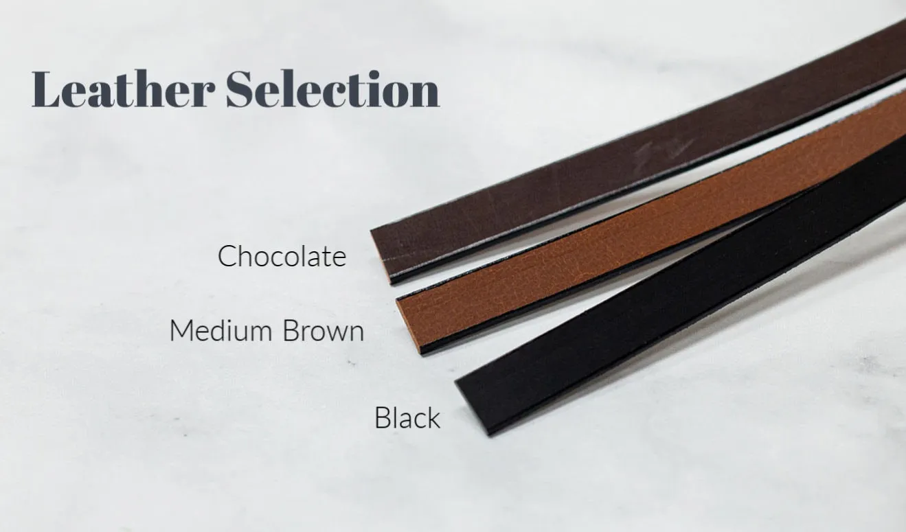 Womens 1/2" Leather Skinny Belt, Square Buckle [Quick Ship]