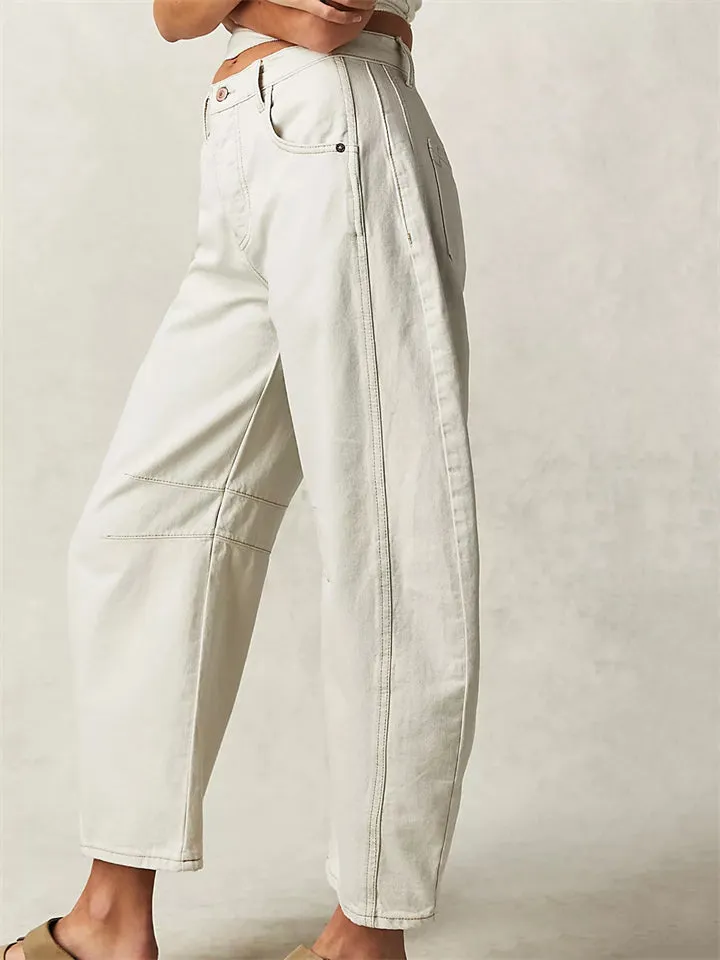 Women's Loose Fitting Low Rise Barrel Jeans