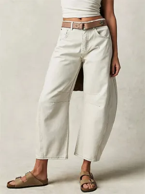 Women's Loose Fitting Low Rise Barrel Jeans