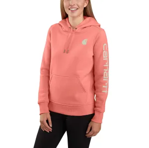 Women's Relaxed Fit Midweight Logo Sleeve Graphic Hoodie