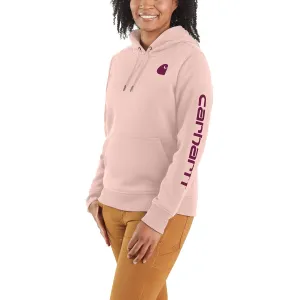 Women's Relaxed Fit Midweight Logo Sleeve Graphic Hoodie