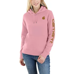 Women's Relaxed Fit Midweight Logo Sleeve Graphic Hoodie