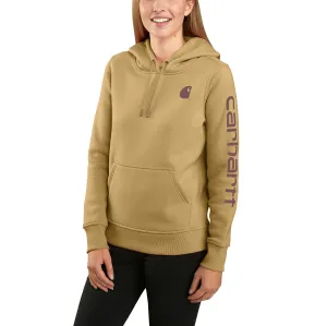Women's Relaxed Fit Midweight Logo Sleeve Graphic Hoodie