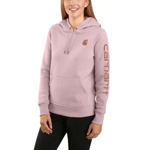 Women's Relaxed Fit Midweight Logo Sleeve Graphic Hoodie