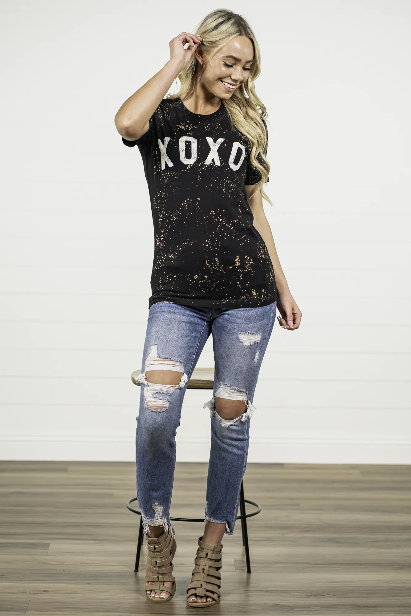XoXo Glitter Graphic Tee