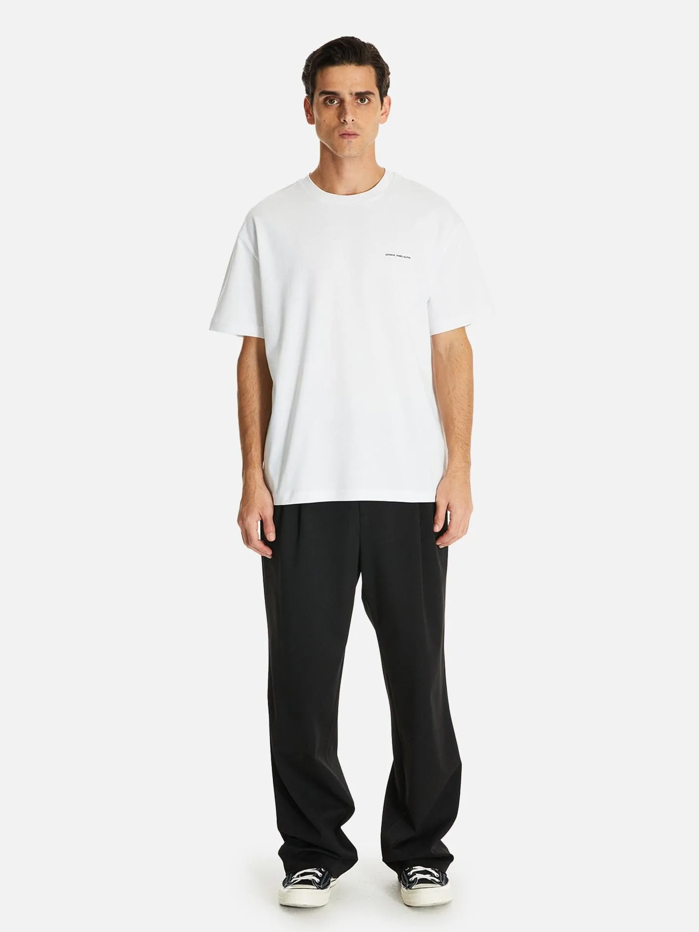 Yuza Logo Baskılı Relaxed Kesim T-Shirt